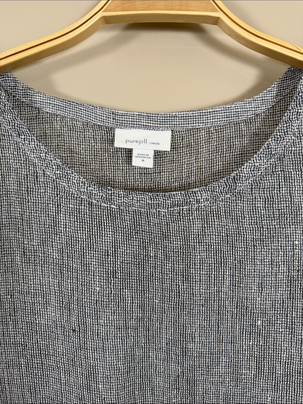 J. Jill Heathered Gray Linen Relaxed Tunic - Picture 2 of 4